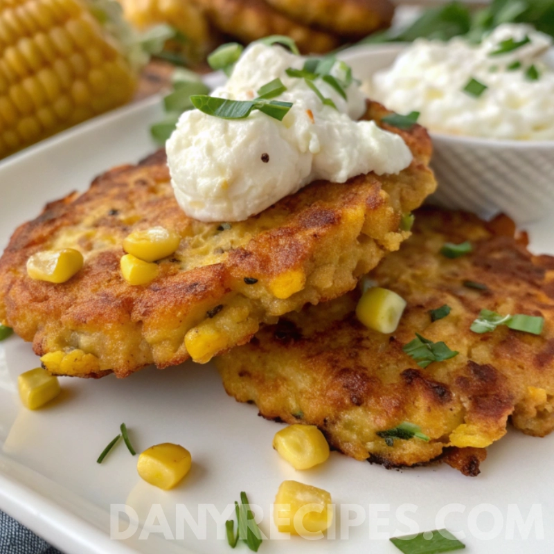 Corn Fritters With Whipped Feta 9 Corn Fritters With Whipped Feta 3 - Danyrecipes