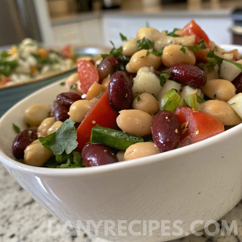 Mediterranean Three-Bean Salad 9 mediterranean three bean salad2 - Danyrecipes