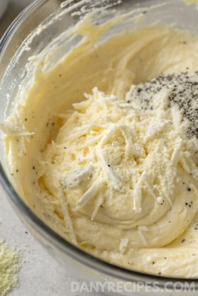 Creamy parmesan cheese mixture