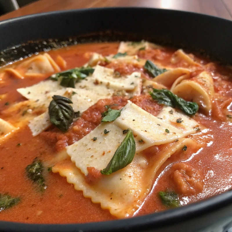 Creamy Tomato Basil Lasagna Sou 2 - Danyrecipes