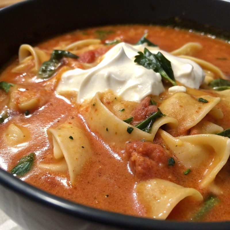 Dairy Free Lasagna Soup with Cashew Cream and Veggies 2 - Danyrecipes
