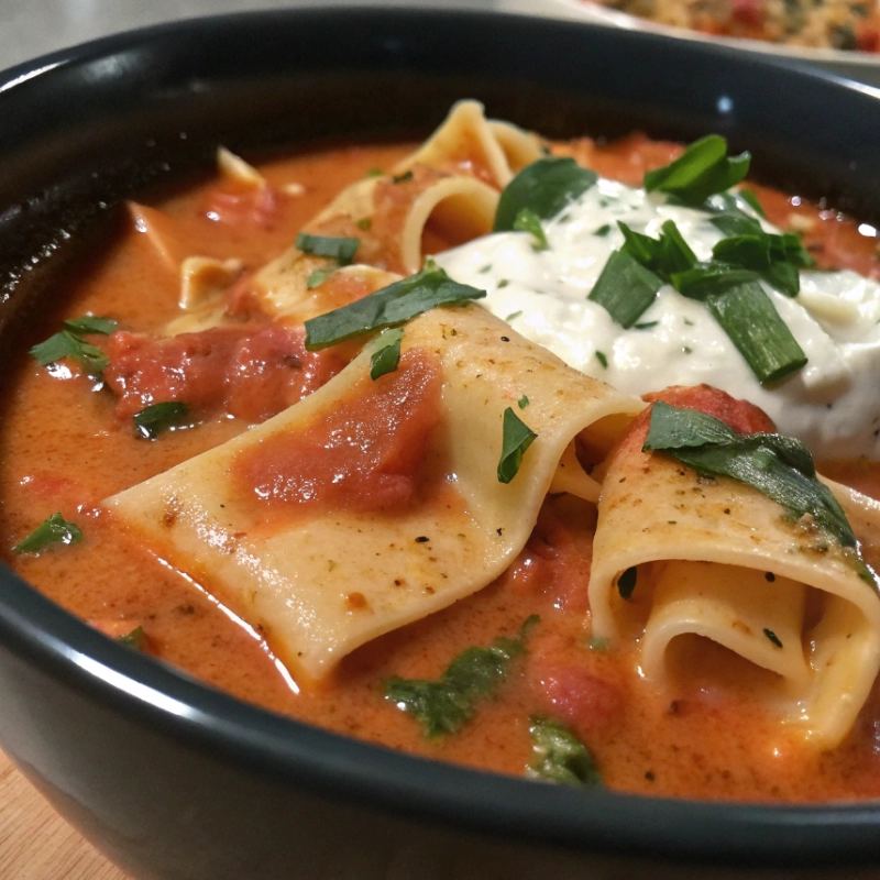 Dairy Free Lasagna Soup with Cashew Cream and Veggies 3 - Danyrecipes