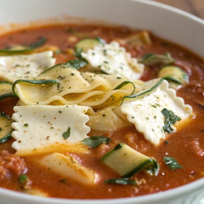 Vegetarian Lasagna Soup with Zucchini and Ricott 2 - Danyrecipes