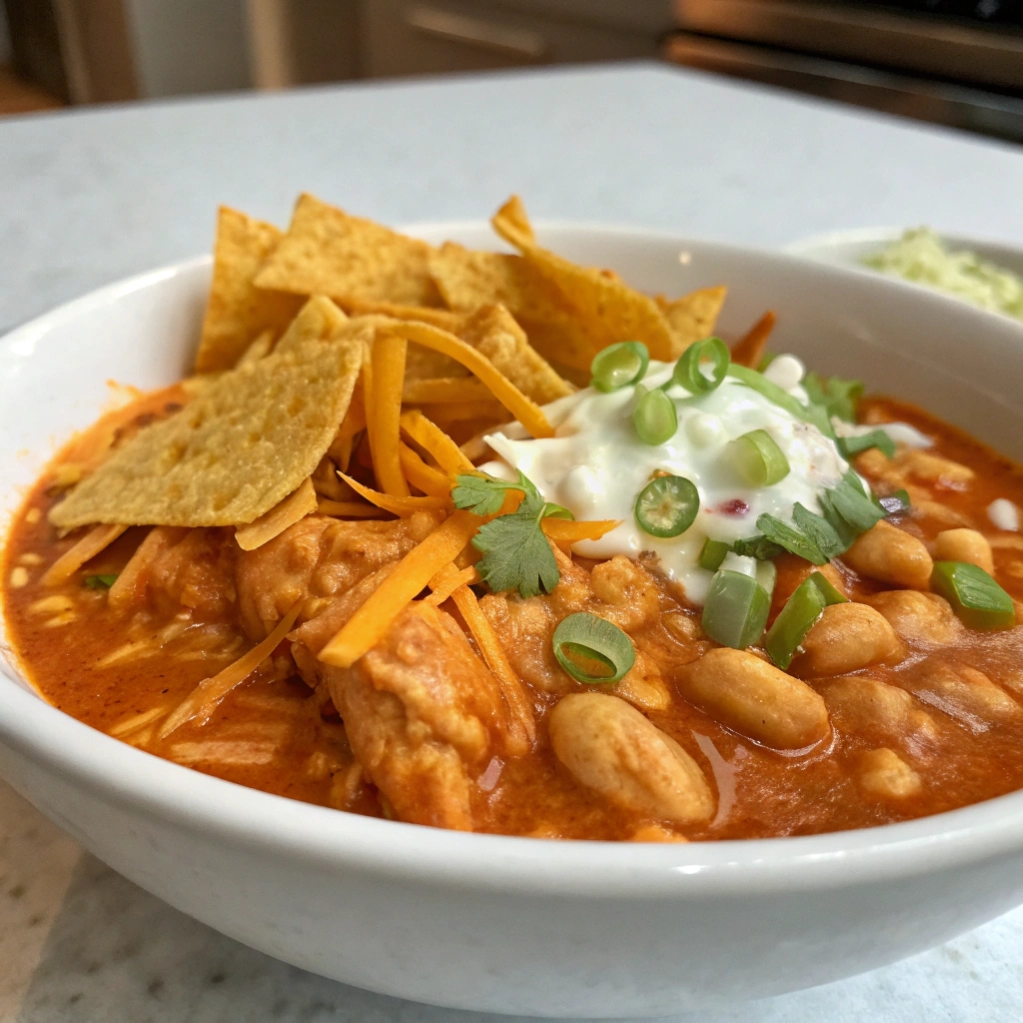 Buffalo Chicken Chili (Spicy Wing-Style Fusion)