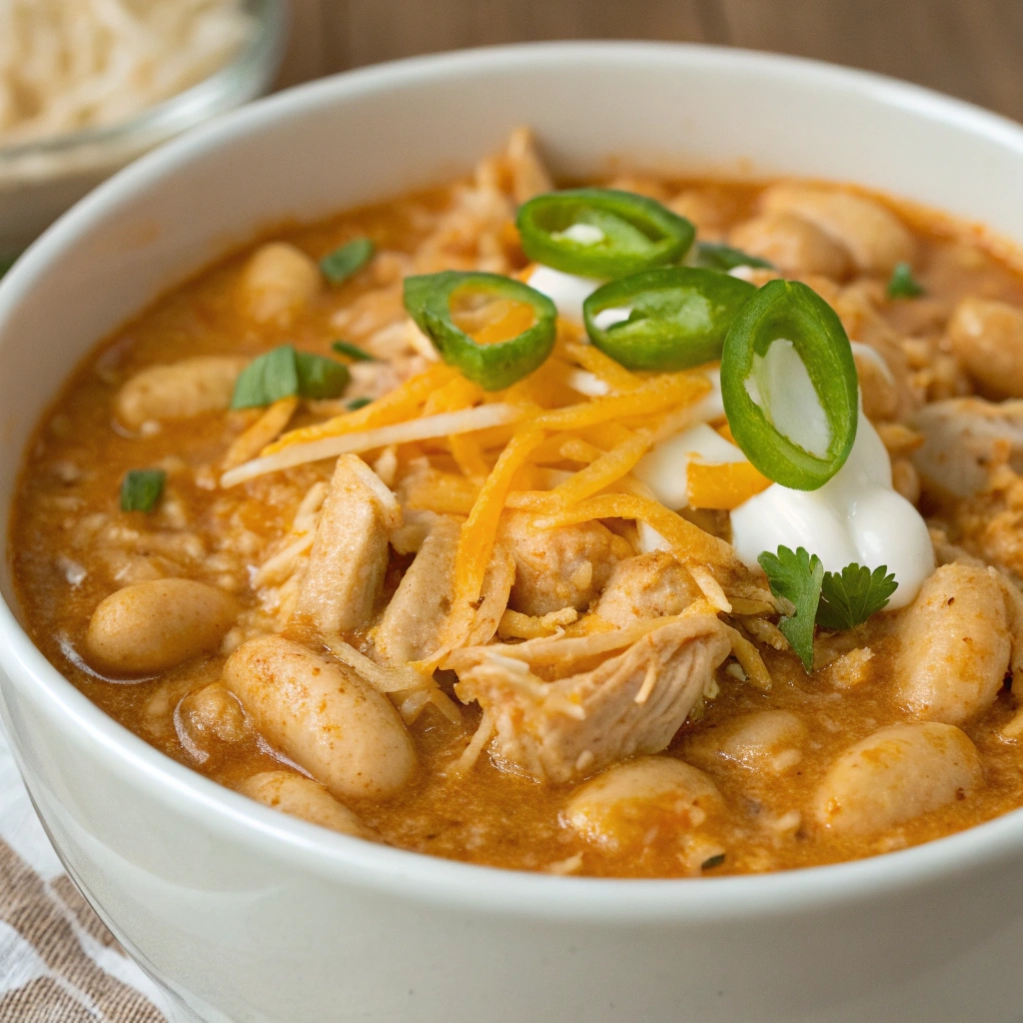 Buffalo Chicken Chili White Bean & Cream Cheese