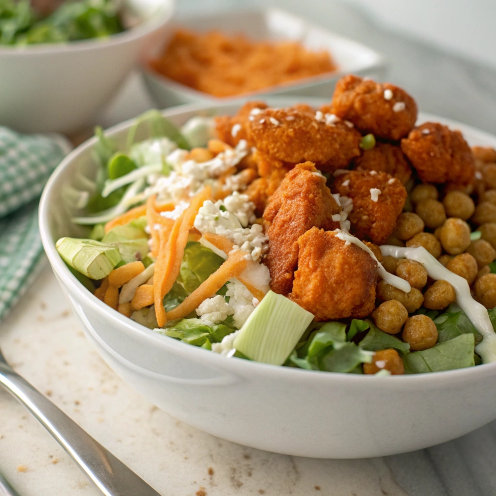 Buffalo Chicken Salad with Ranch & Crispy Chickpeas 8 Buffalo Chicken Salad with Ranch & Crispy Chickpeas