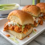 Buffalo Chicken Sliders on Hawaiian Rolls