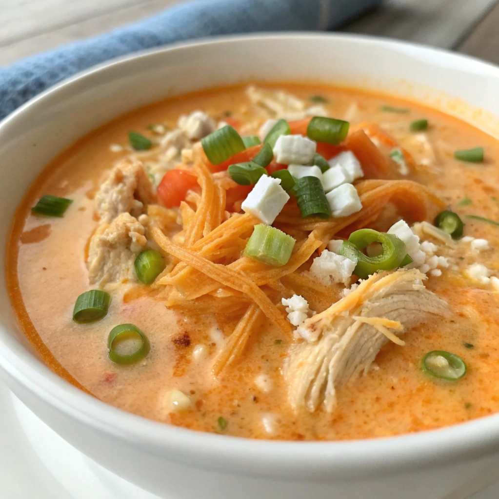 Buffalo Chicken Soup Creamy Slow Cooker Recipe