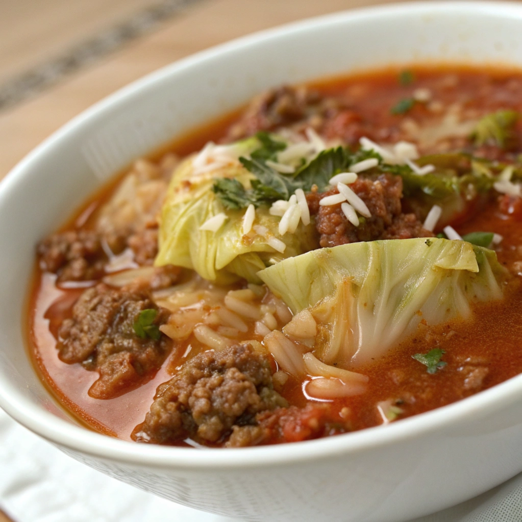 Crockpot Cabbage Roll Soup