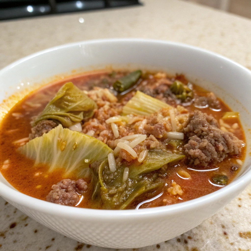 Crockpot Cabbage Roll Soup