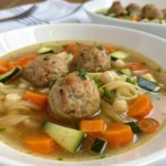 Crockpot Chicken Meatball & Veggie Soup