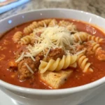 Crockpot Chicken Parmesan Soup