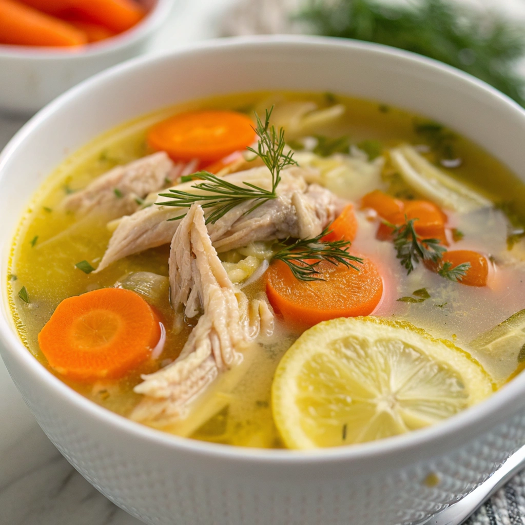 Crockpot Lemon Chicken Soup
