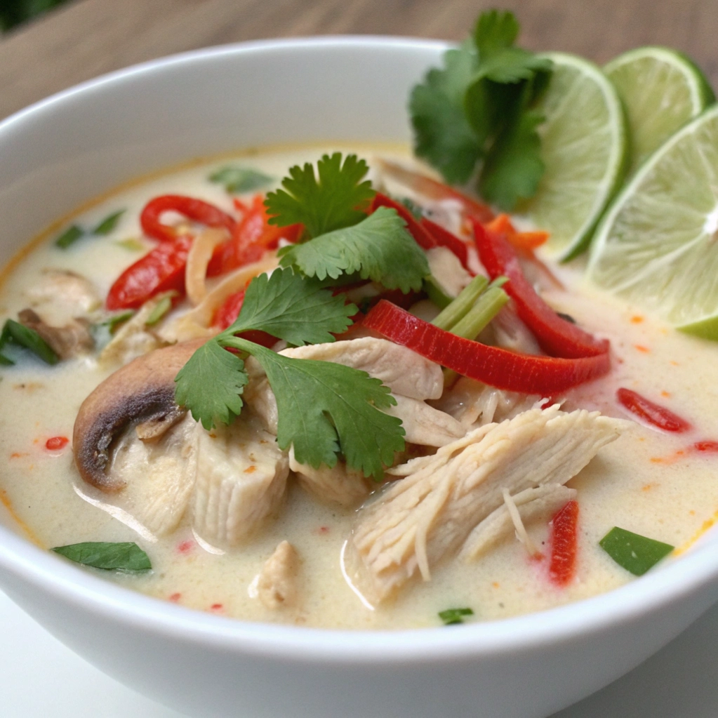 Crockpot Thai Coconut Chicken Soup
