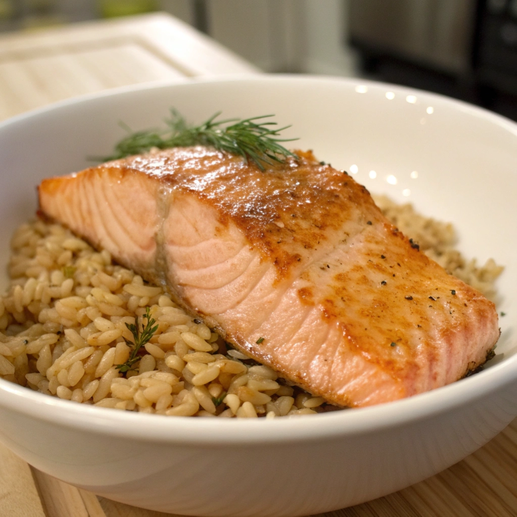 Salmon and Brown Rice High Protein Meal Prep 11 Close up of juicy shrimp and crisp vegetables in stir fry sauce.