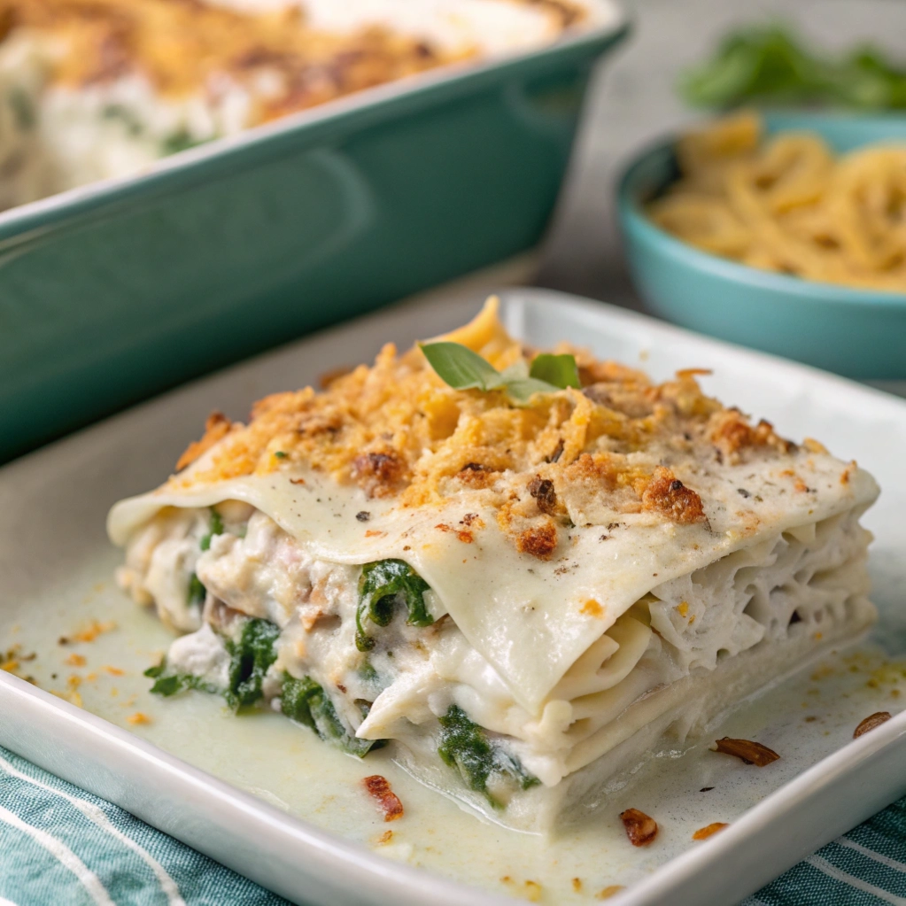 White Chicken Lasagna (Layered Pasta Bake) 9 White Chicken Lasagna (Layered Pasta Bake)