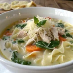 White Chicken Lasagna Soup