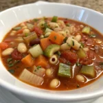 Warm and Comforting Winter Minestrone Soup 12 Winter minestrone soup with beans and pasta.