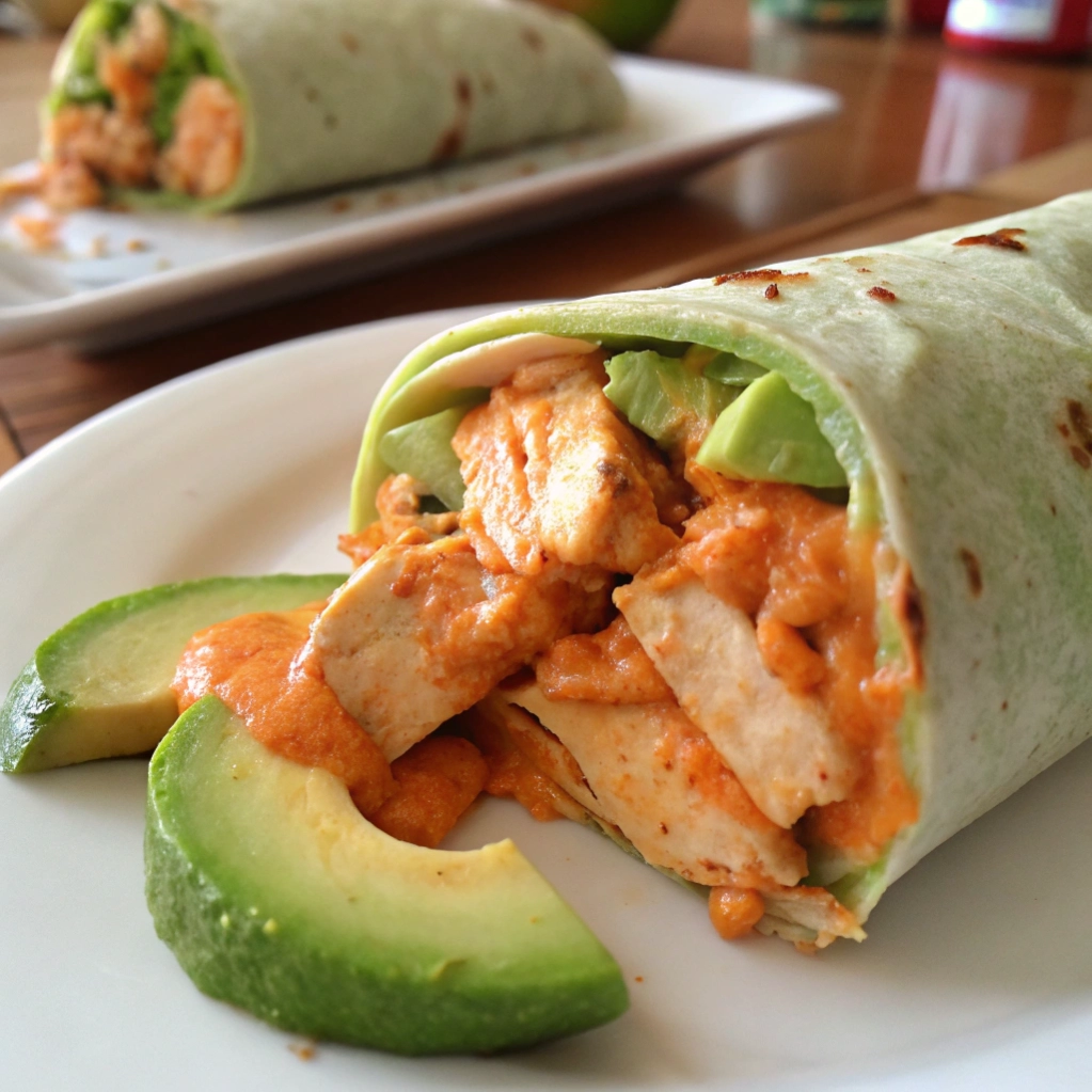 Buffalo Chicken Avocado Wraps