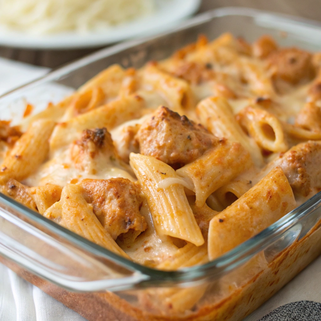 Buffalo Chicken Pasta Bake