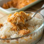 Cheesy Buffalo Chicken Rice Casserole
