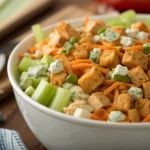 Chopped Buffalo Chicken Salad with Crunchy Veggies & Blue Cheese