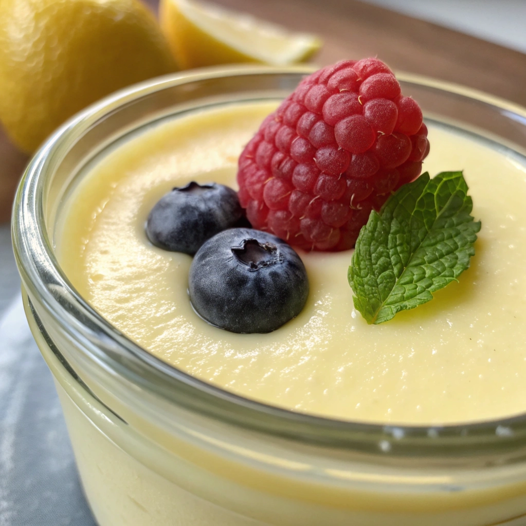 Creamy Lemon Posset with Fresh Berries (3-Ingredient British Dessert)