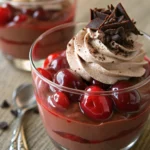 Fresh Cherry Chocolate Mousse Cups