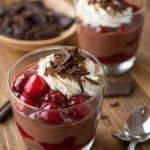 Fresh Cherry Chocolate Mousse Cups