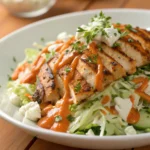 Grilled Buffalo Chicken Salad with Cool Ranch Slaw