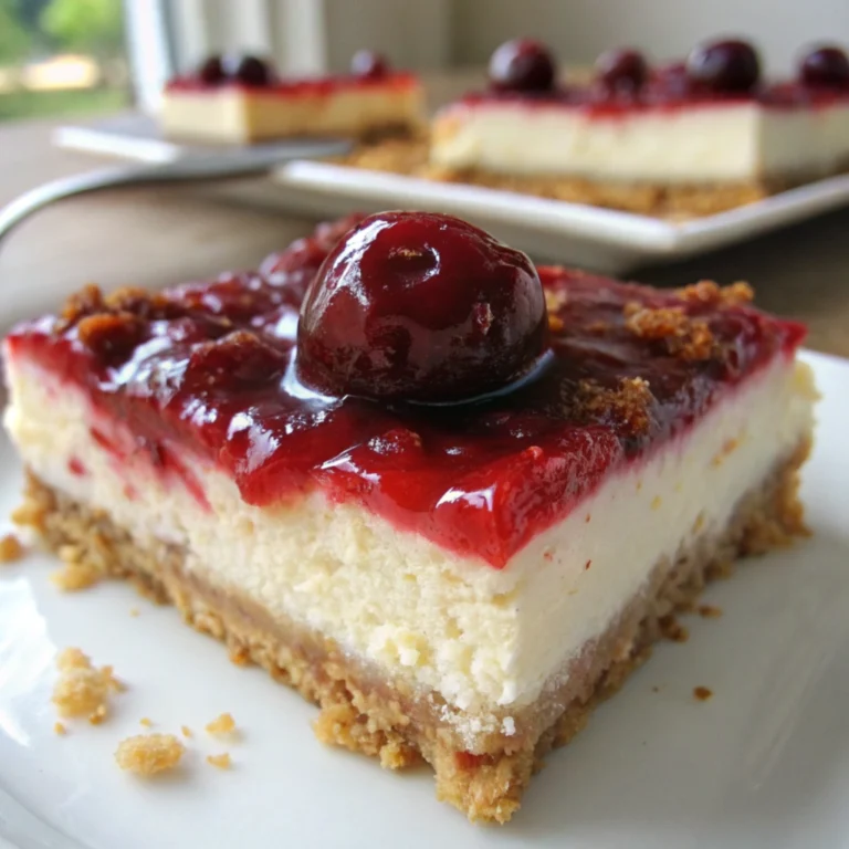 Homemade Cherry Cheesecake Bars