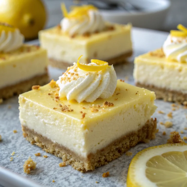 No-Bake Lemon Cheesecake Bars