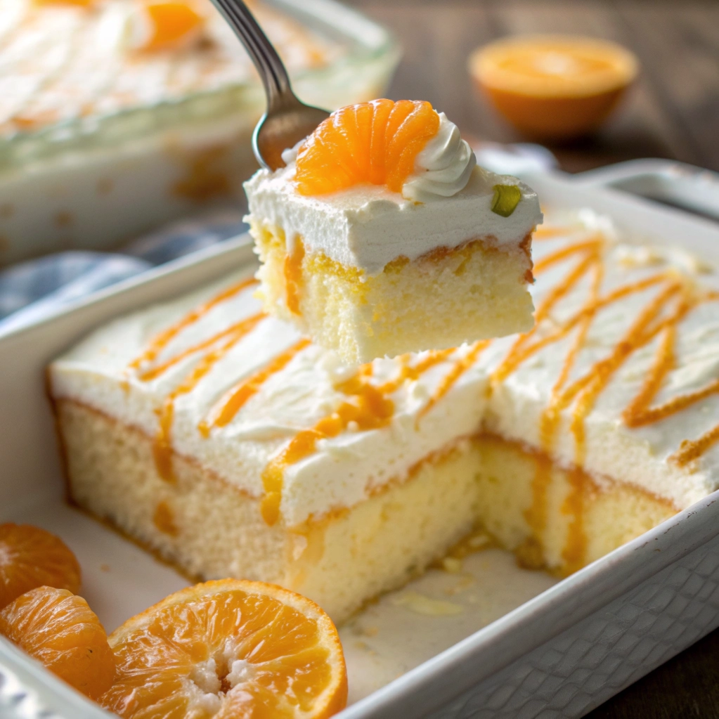 Orange Dreamsicle Poke Cake