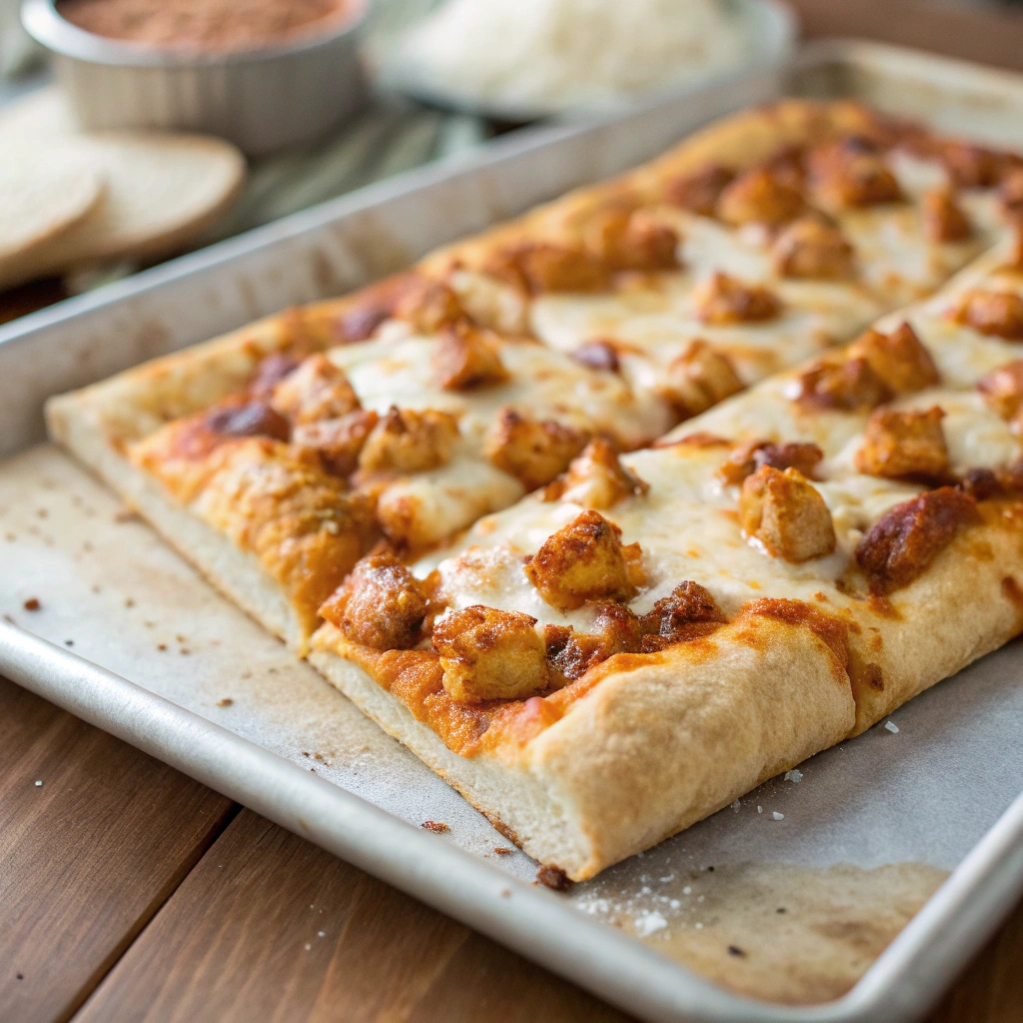 Sheet Pan Buffalo Chicken Pizza