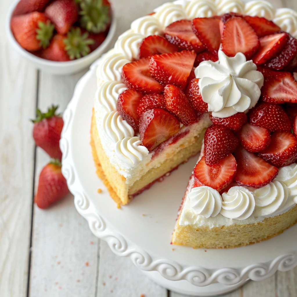 Easy Strawberry Shortcake Cake (Rustic Layer Dessert) 7 Strawberry Shortcake Cake