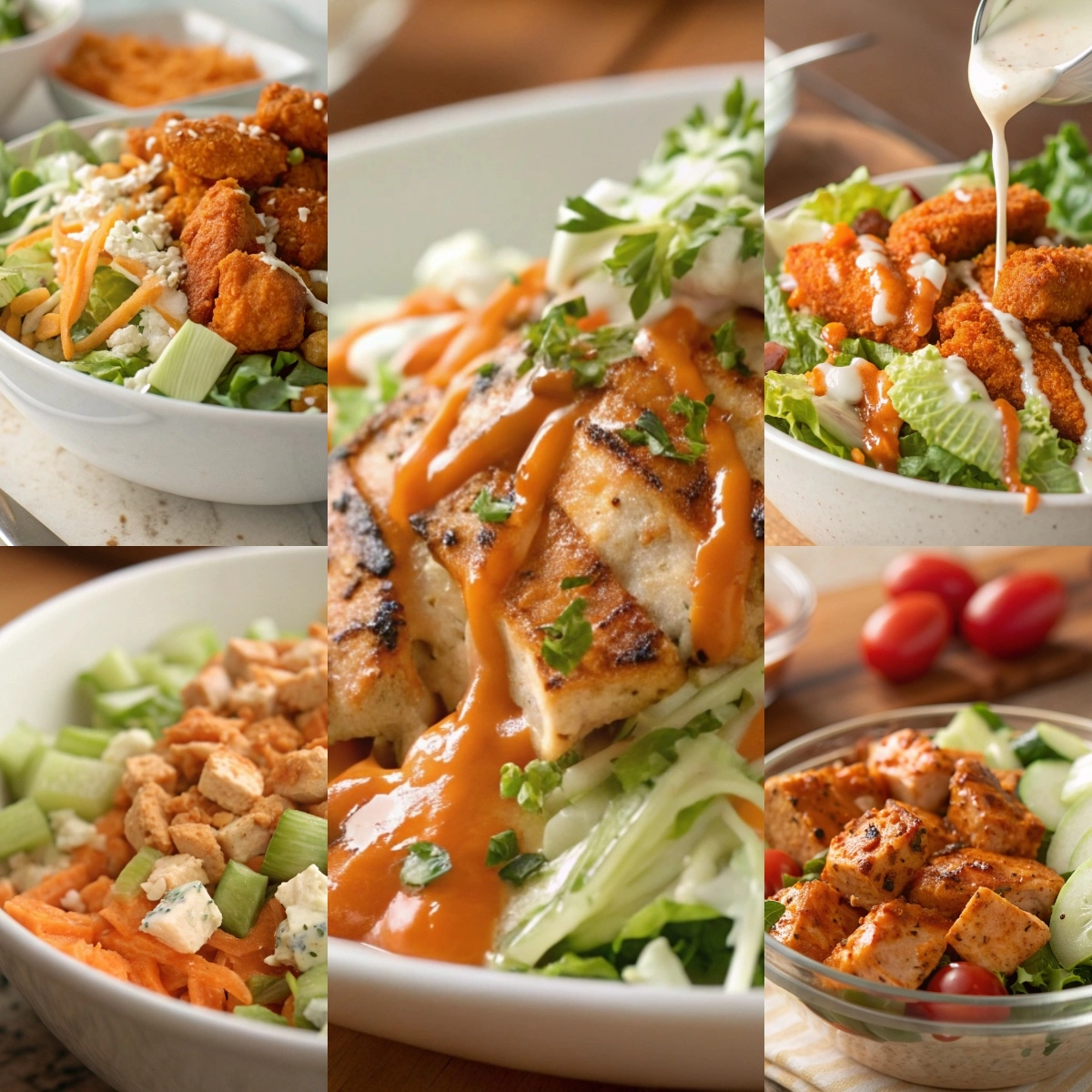 5 Best Buffalo Chicken Salad Recipes (Healthy, Creamy & Spicy Bowls)