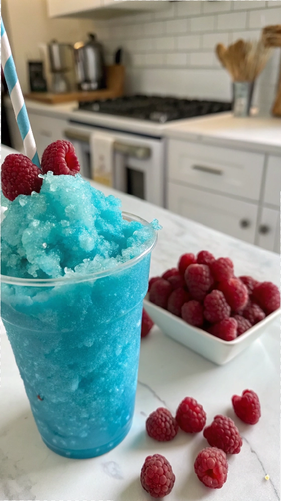 Blue Raspberry Ice Slushie (1)