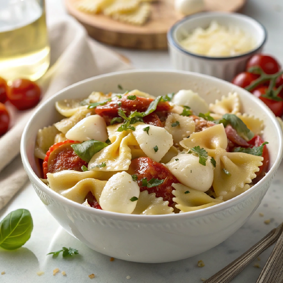 Bowtie Italian Pasta Salad with Mozzarella