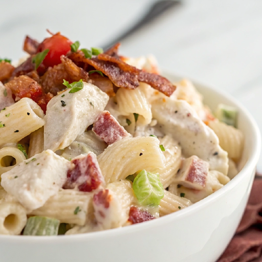 Chicken Bacon Ranch Pasta Salad