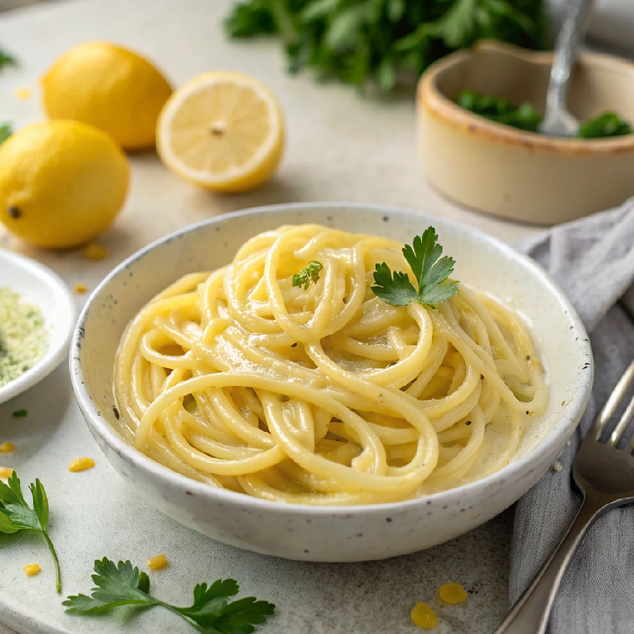Creamy Lemon Pasta with No-Cook Sauce