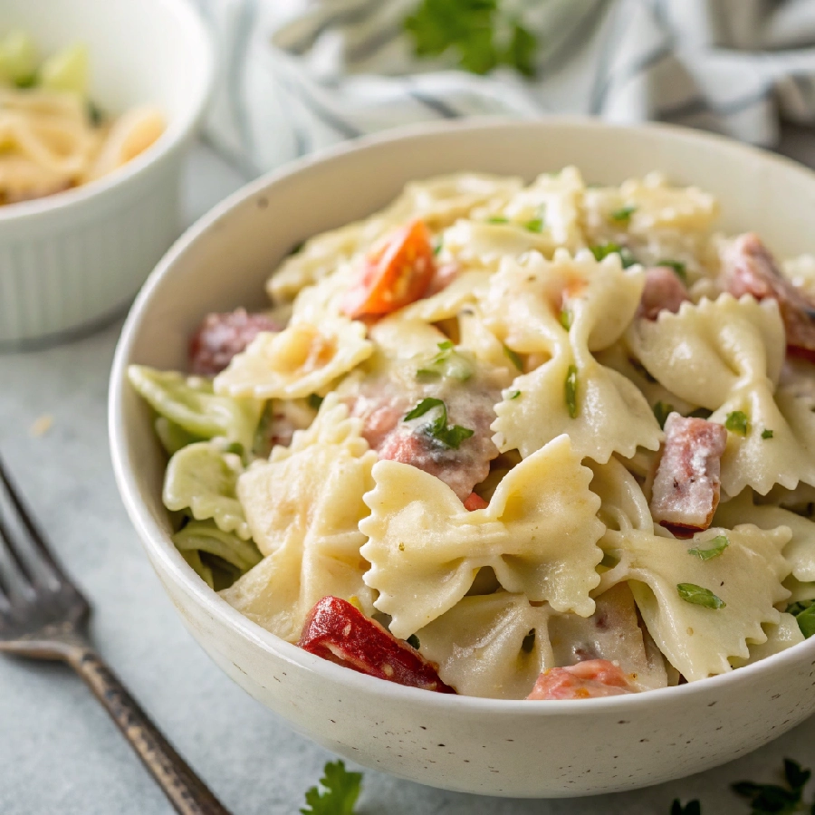 Creamy Ranch Bowtie Pasta Salad 2 - Danyrecipes