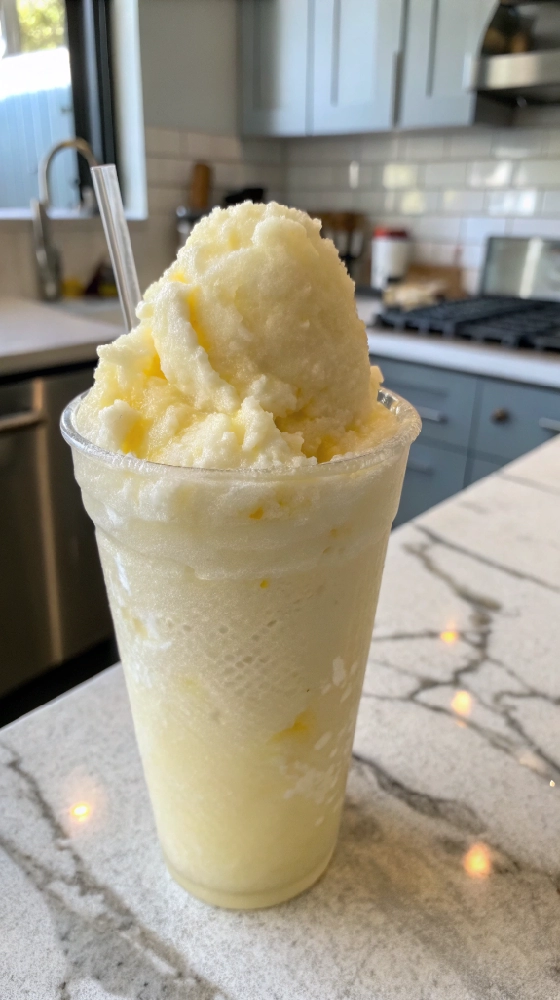 Creamy Vanilla Lemon Slushie