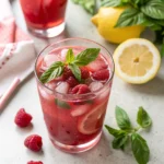 Fresh Raspberry Basil Lemonade (1)