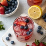 Homemade Blueberry Strawberry Lemonade