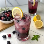 Lavender Blueberry Blackberry Lemonade with Lemon