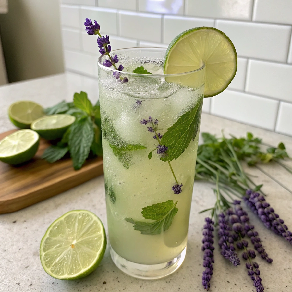 Lavender Fresh Mint Lemonade with Lime