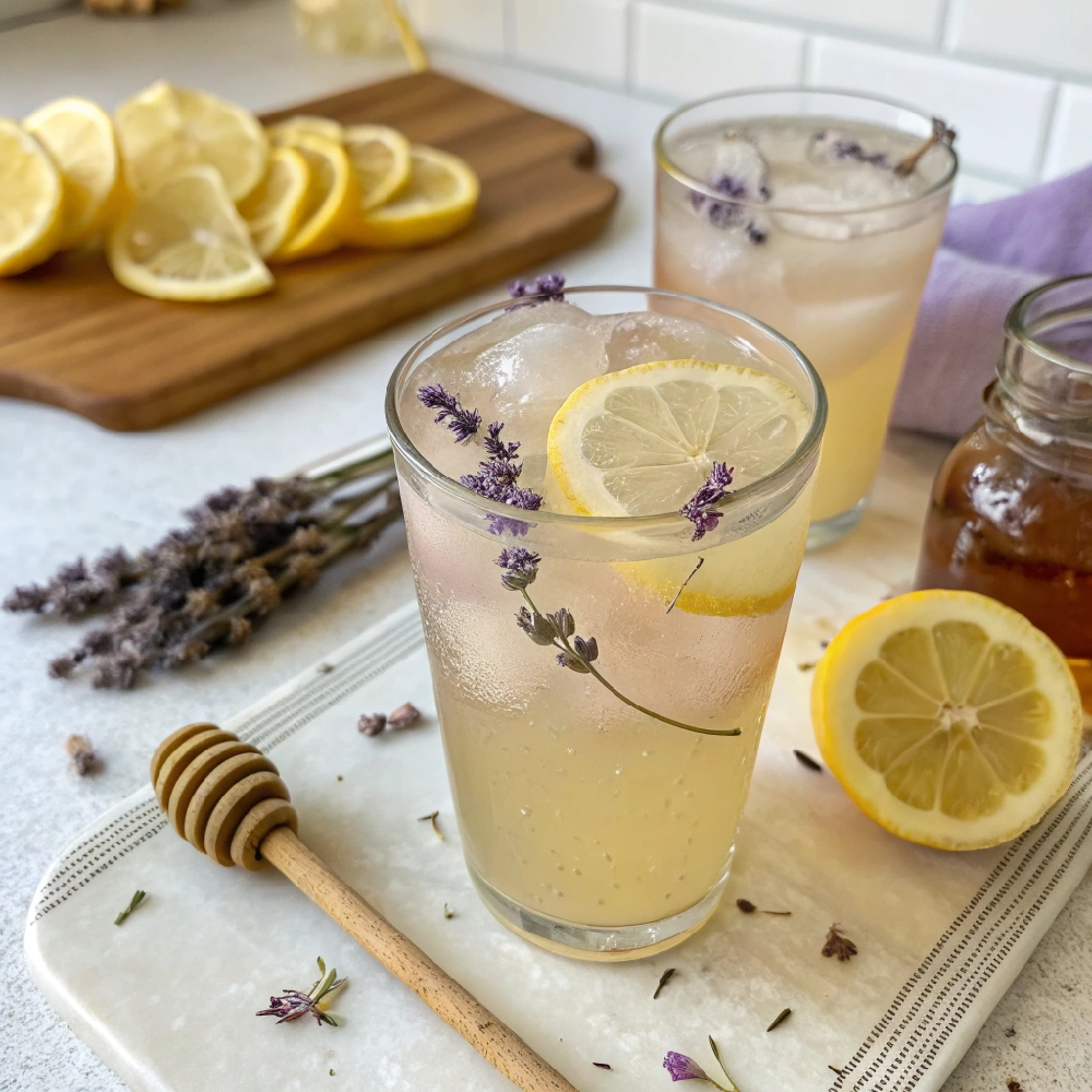 Lavender Lemonade with Honey and Fresh Lemon