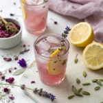 Lavender Rose Water Lemonade with Cardamom