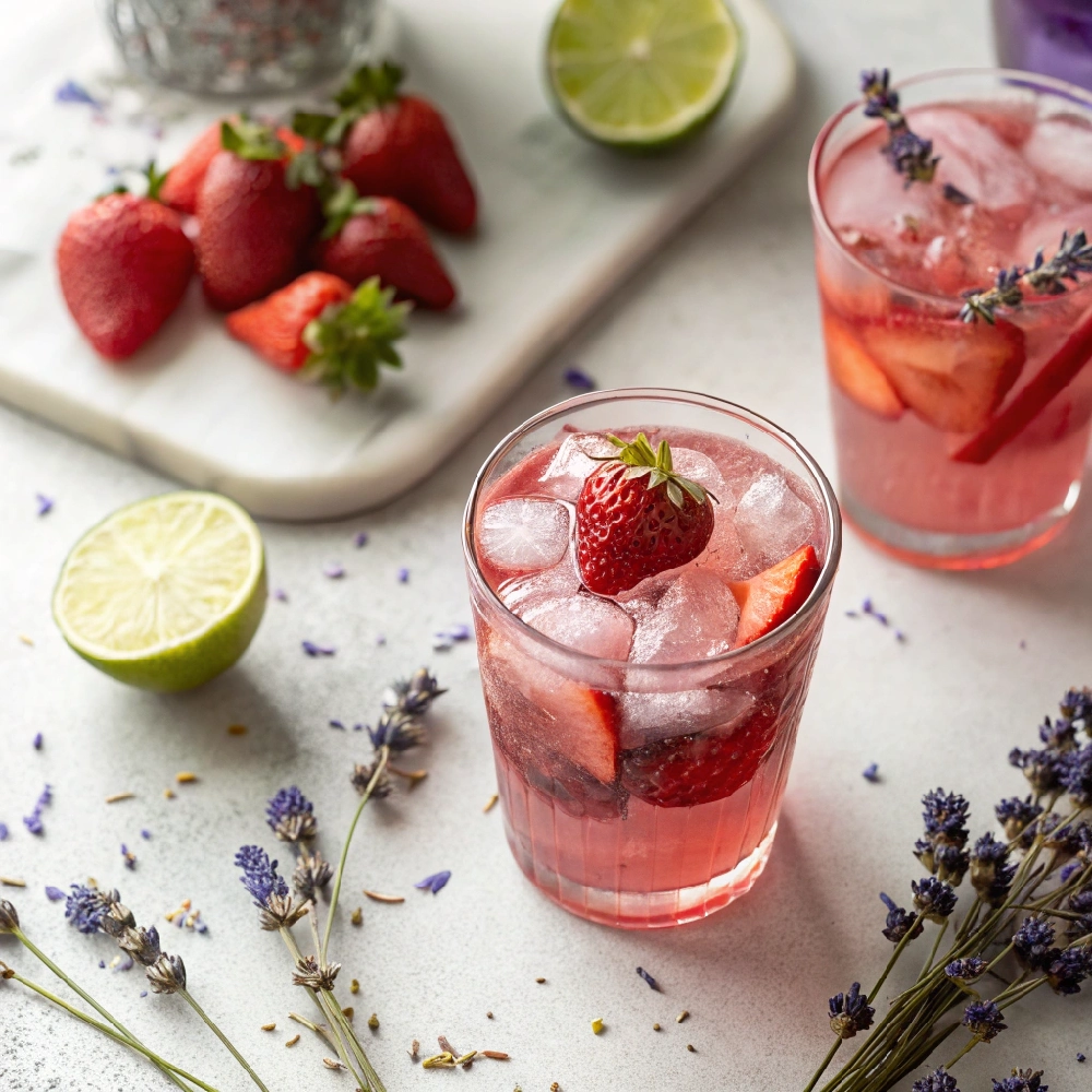 Easy Lavender Strawberry Hibiscus Lemonade with Lime 7 Lavender Strawberry Hibiscus Lemonade with Lime