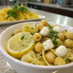 Lemon Pasta Salad with Chickpeas Mozzarella 1 - Danyrecipes